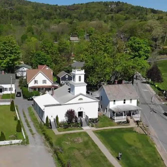 Drone photo of church